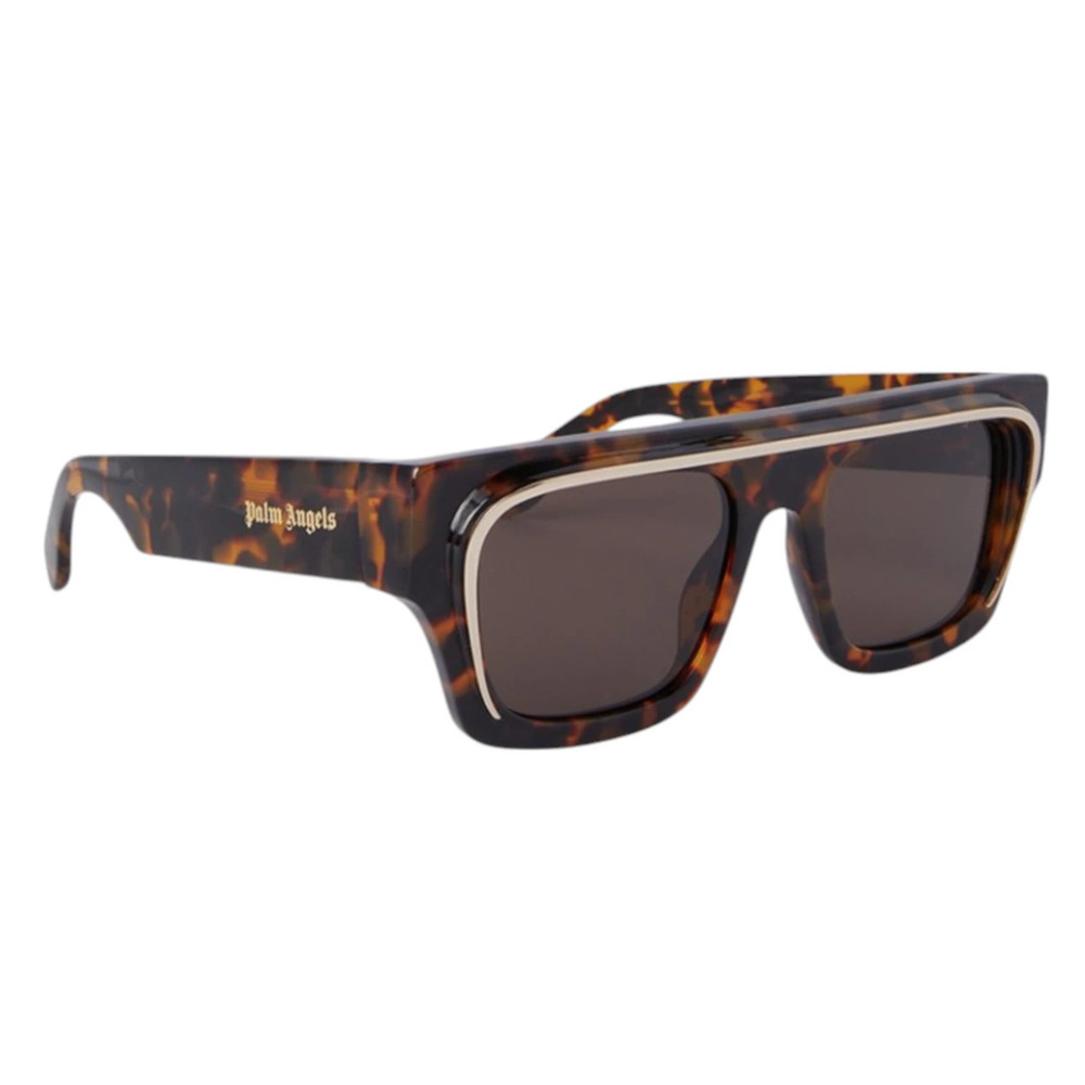 NWT Palm Angels Salton-PERI061S24PLA0016064 Havana Aviator 52mm Sunglasses